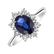 Prsten s diamanty a safírem Princess6