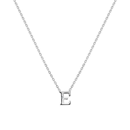 Náhrdelník s diamantem Flat Line E