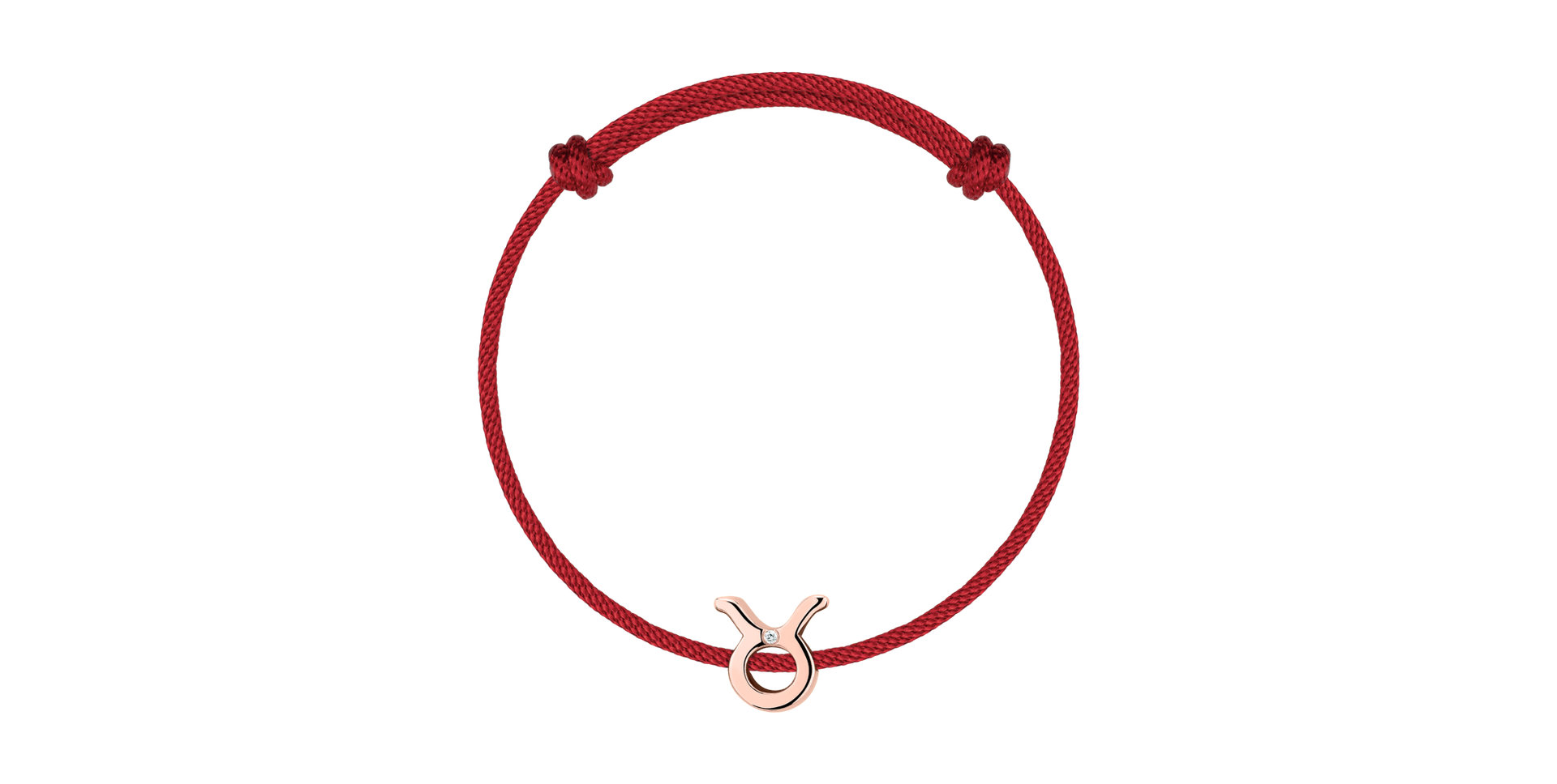 Diamantový náramek se šňůrkou Taurus