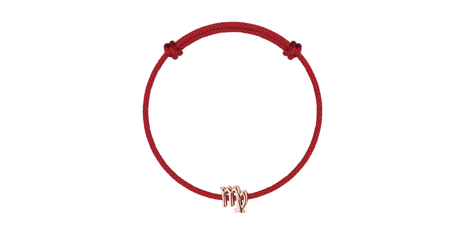 Diamantový náramek se šňůrkou Virgo