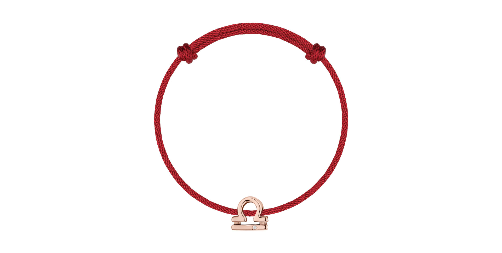 Diamantový náramek se šňůrkou Libra