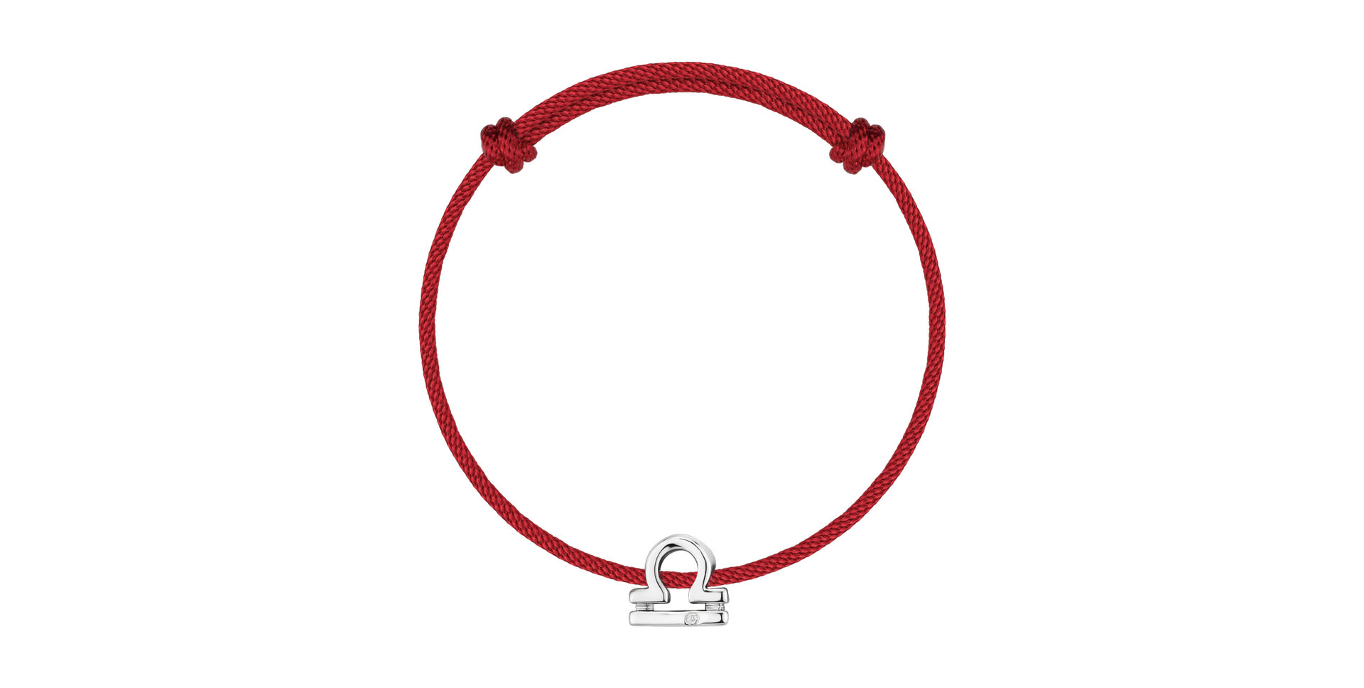 Diamantový náramek se šňůrkou Libra