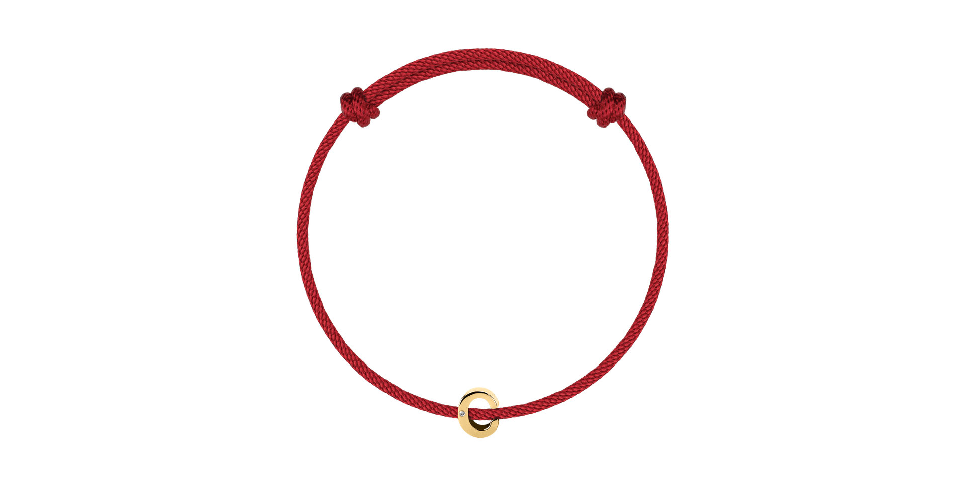 Diamantový náramek se šňůrkou Flat Line C