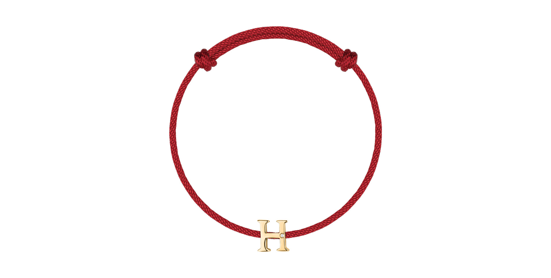 Diamantový náramek se šňůrkou Flat Line H