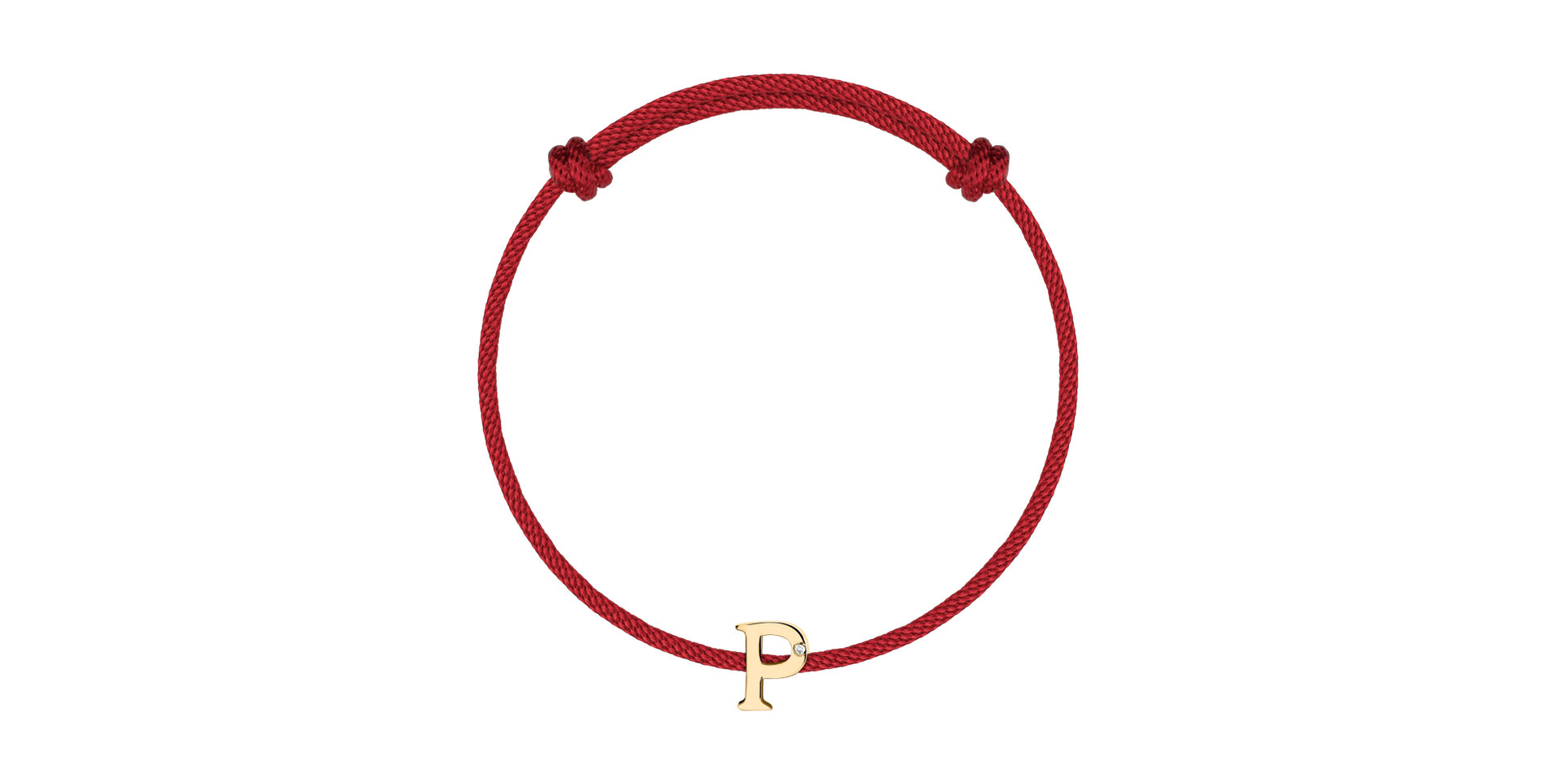 Diamantový náramek se šňůrkou Flat Line P