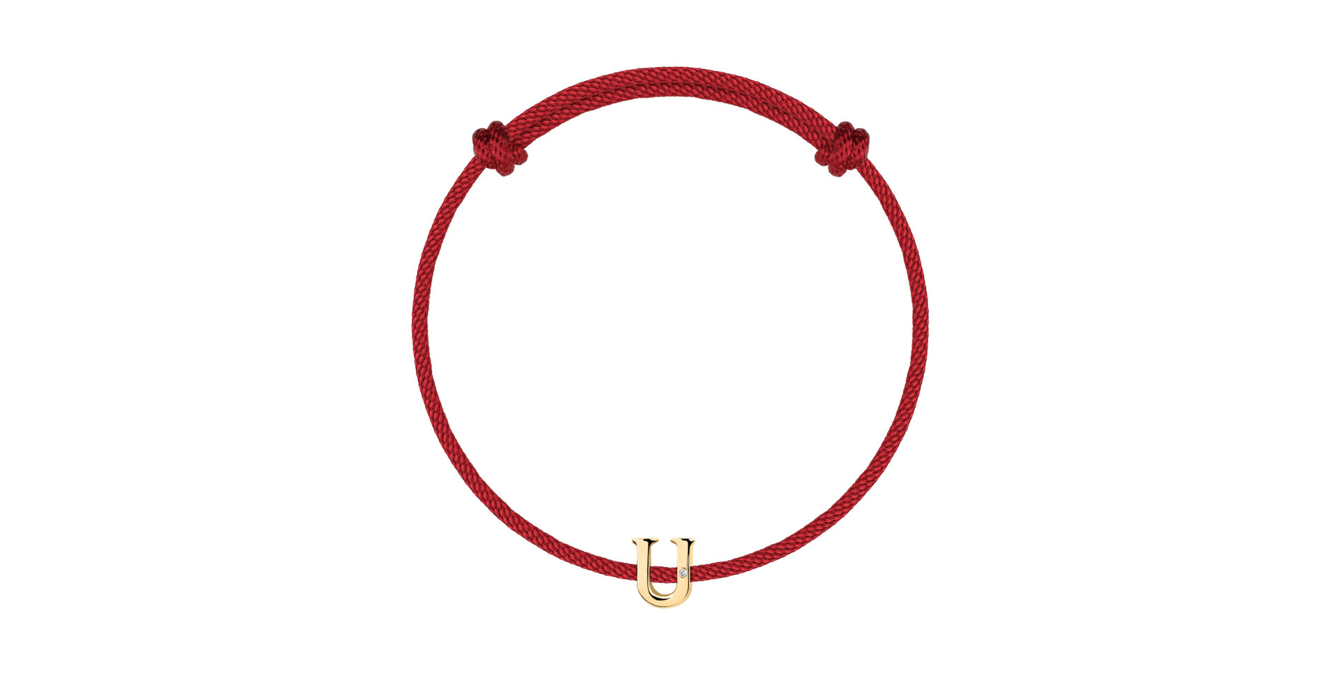 Diamantový náramek se šňůrkou Flat Line U