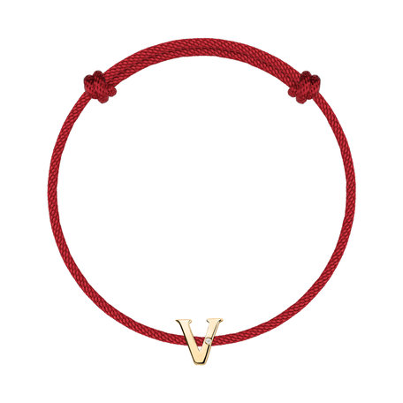 Diamantový náramek se šňůrkou Flat Line V