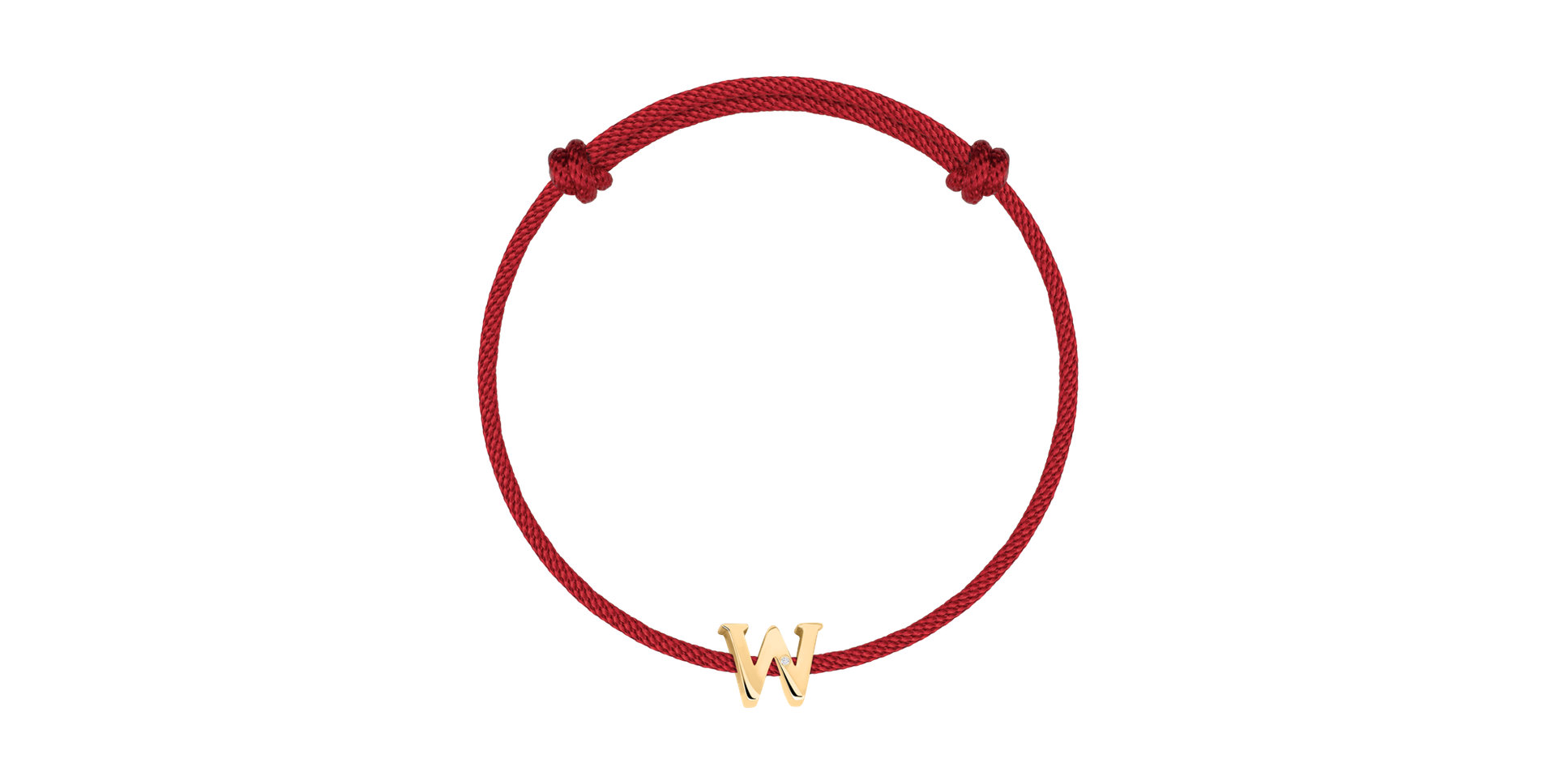 Diamantový náramek se šňůrkou Flat Line W