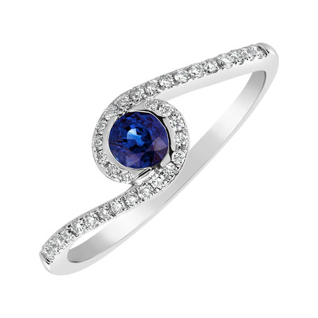 Prsten s diamanty a safírem Sapphire Galaxy