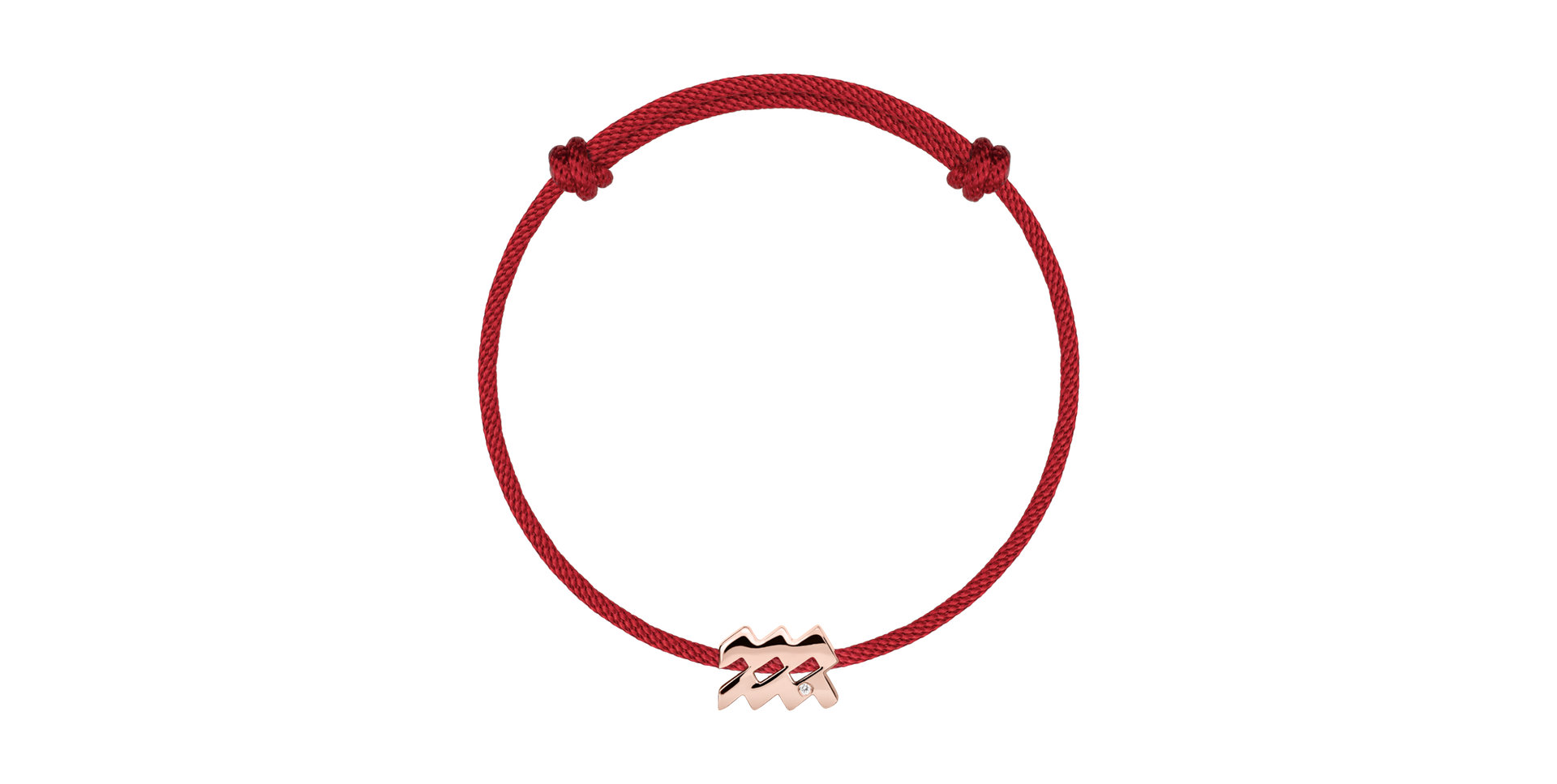 Diamantový náramek se šňůrkou Aquarius