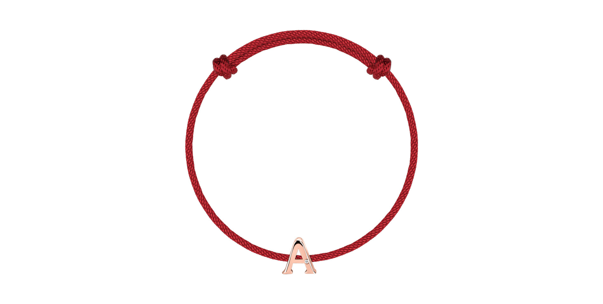 Diamantový náramek se šňůrkou Flat Line A