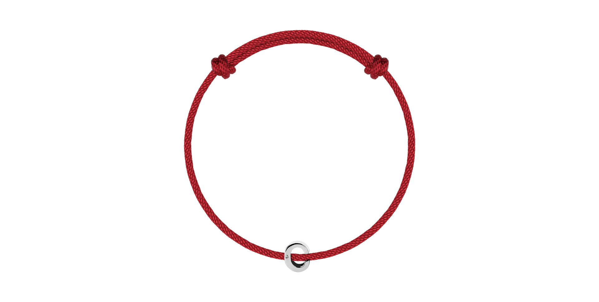 Diamantový náramek se šňůrkou Flat Line C