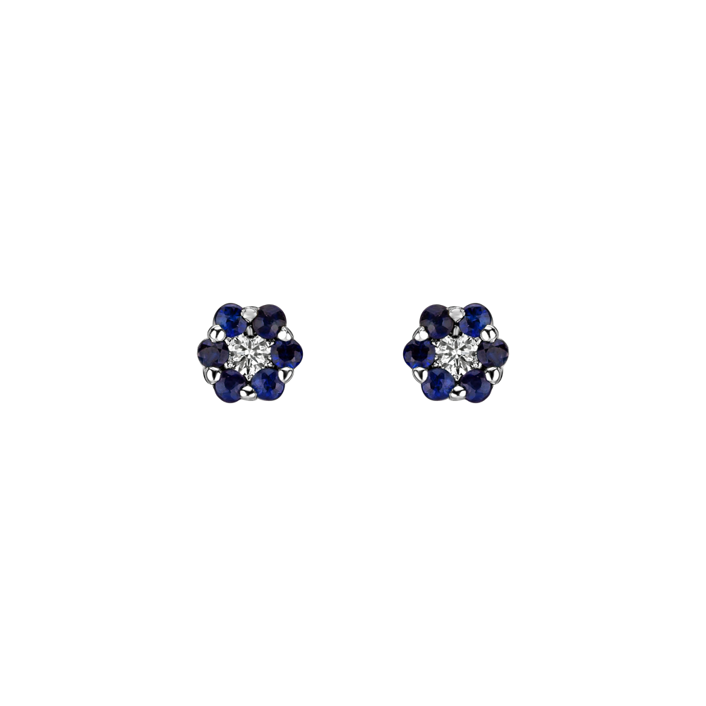 Náušnice s diamantem a safíry Shiny Constellation | ALOve