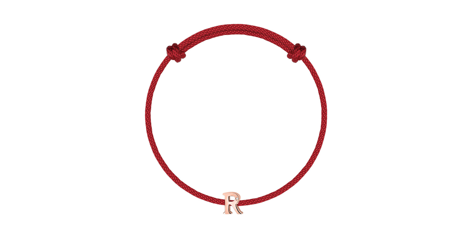 Diamantový náramek se šňůrkou Flat Line R