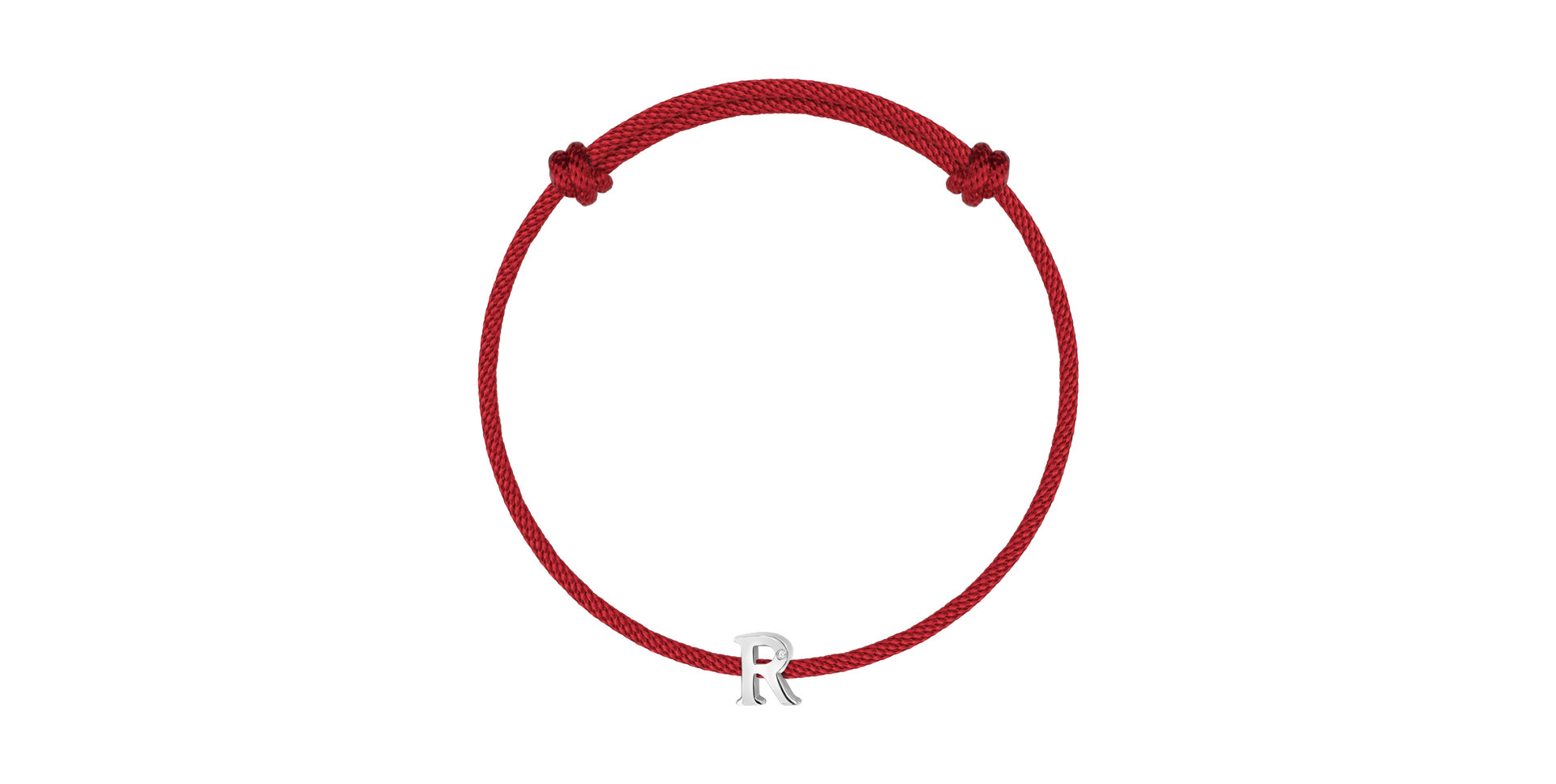 Náramek s diamantem a šňůrkou Flat Line R