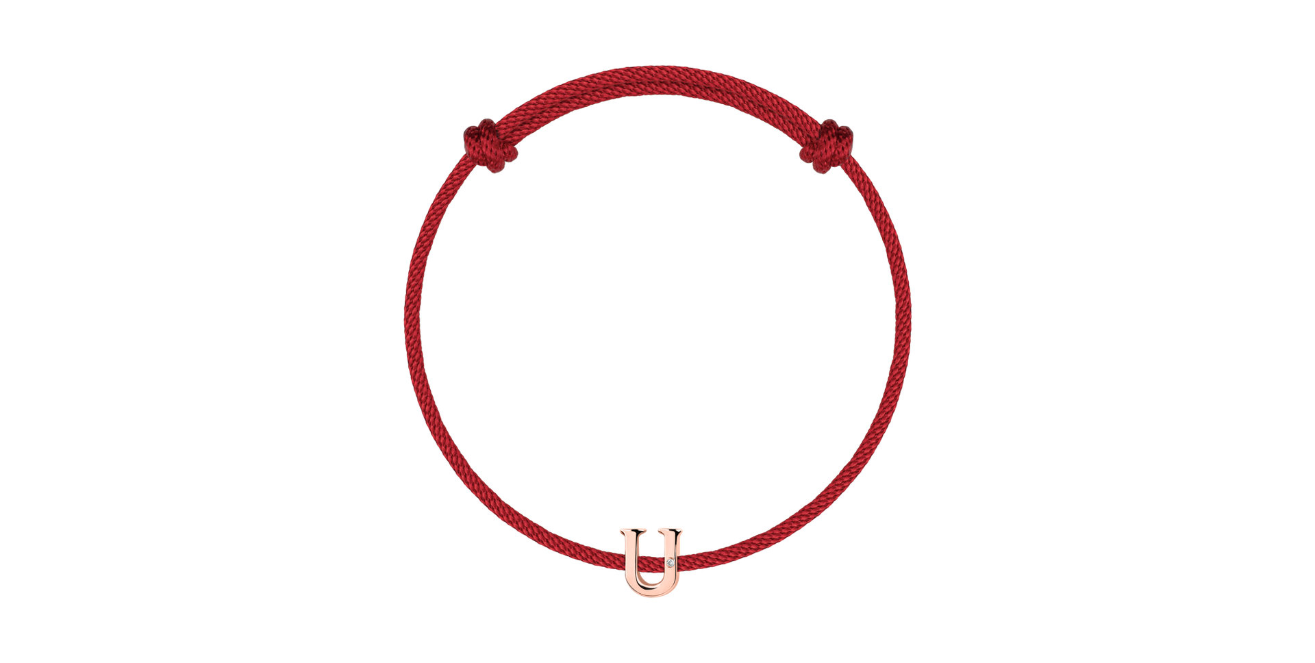 Diamantový náramek se šňůrkou Flat Line U