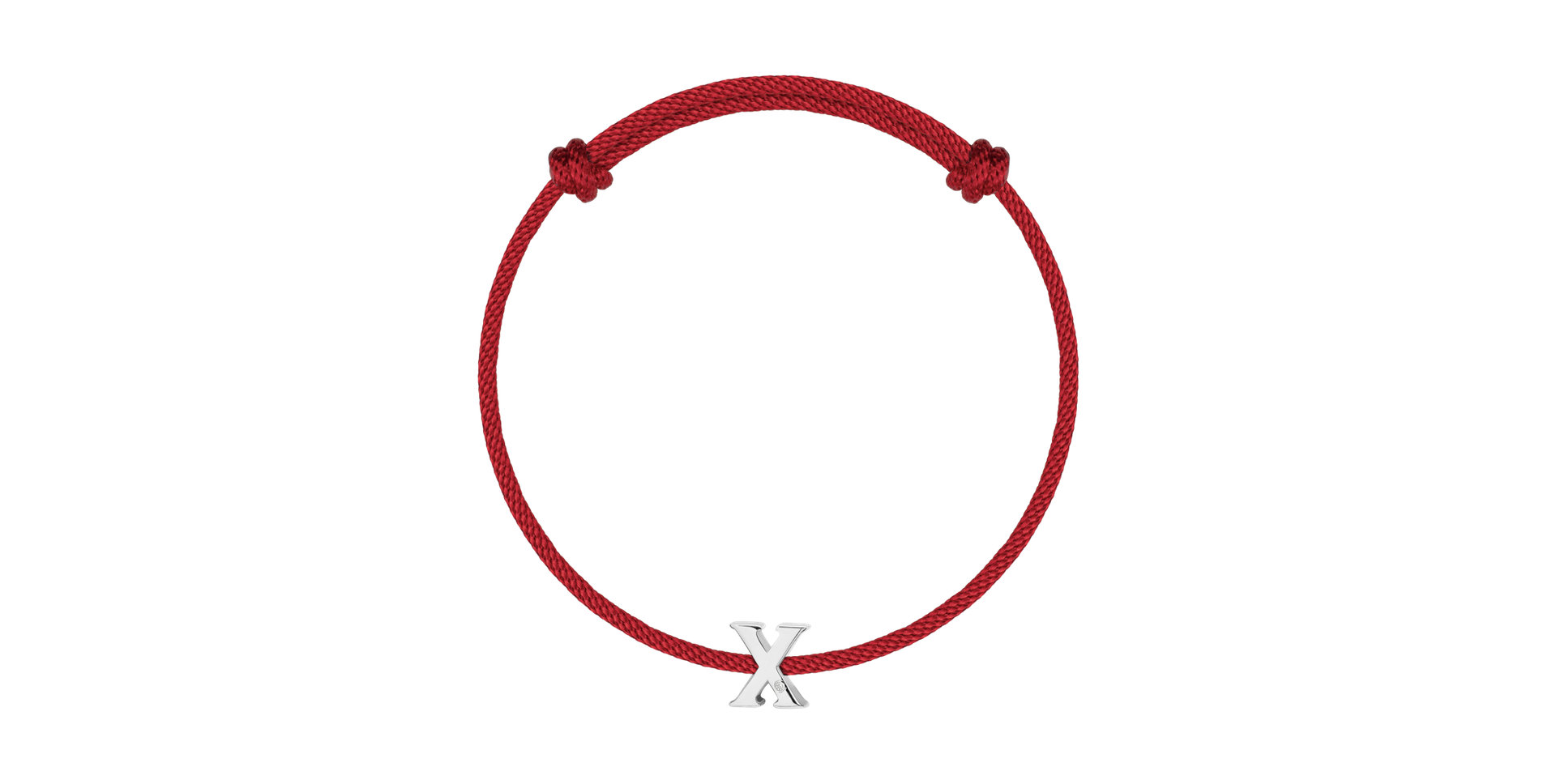 Náramek s diamantem a šňůrkou Flat Line X