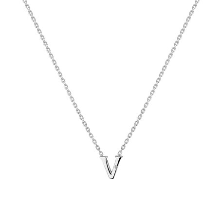Náhrdelník s diamantem Flat Line V