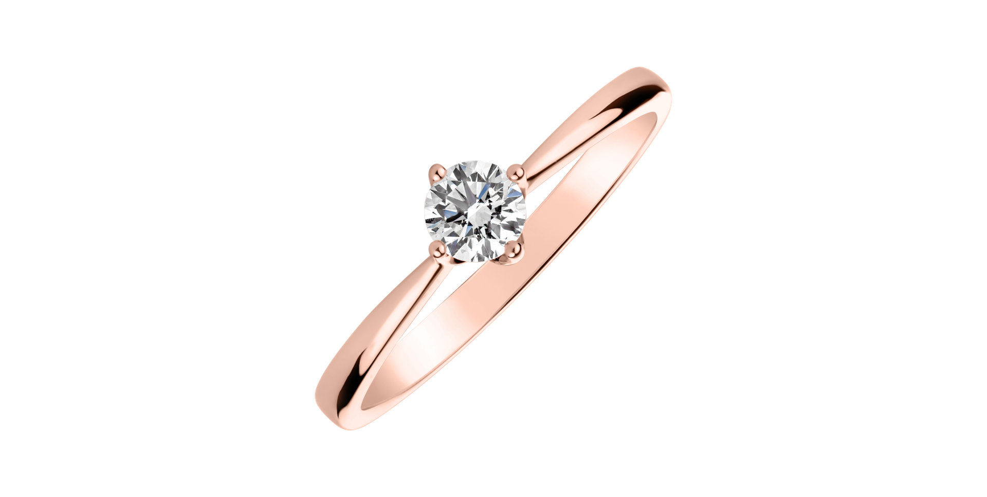 Prsten s diamantem Made with Love