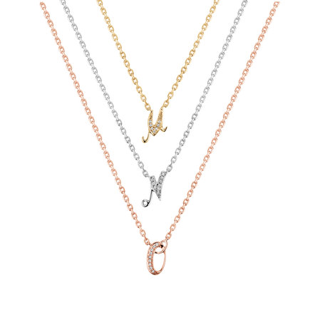 Náhrdelník s diamanty Curly Diamonds M