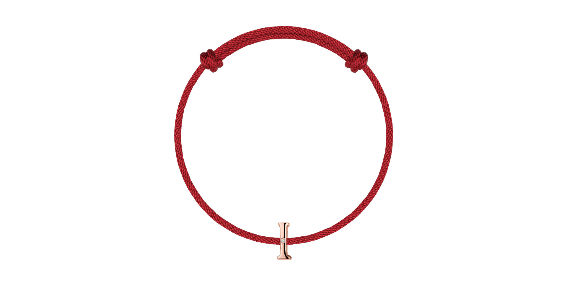 Diamantový náramek se šňůrkou Flat Line I