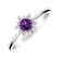 Prsten s diamanty a ametystem brazil Glowing Starlet4