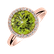 Prsten s diamanty a peridotem Bonbon4