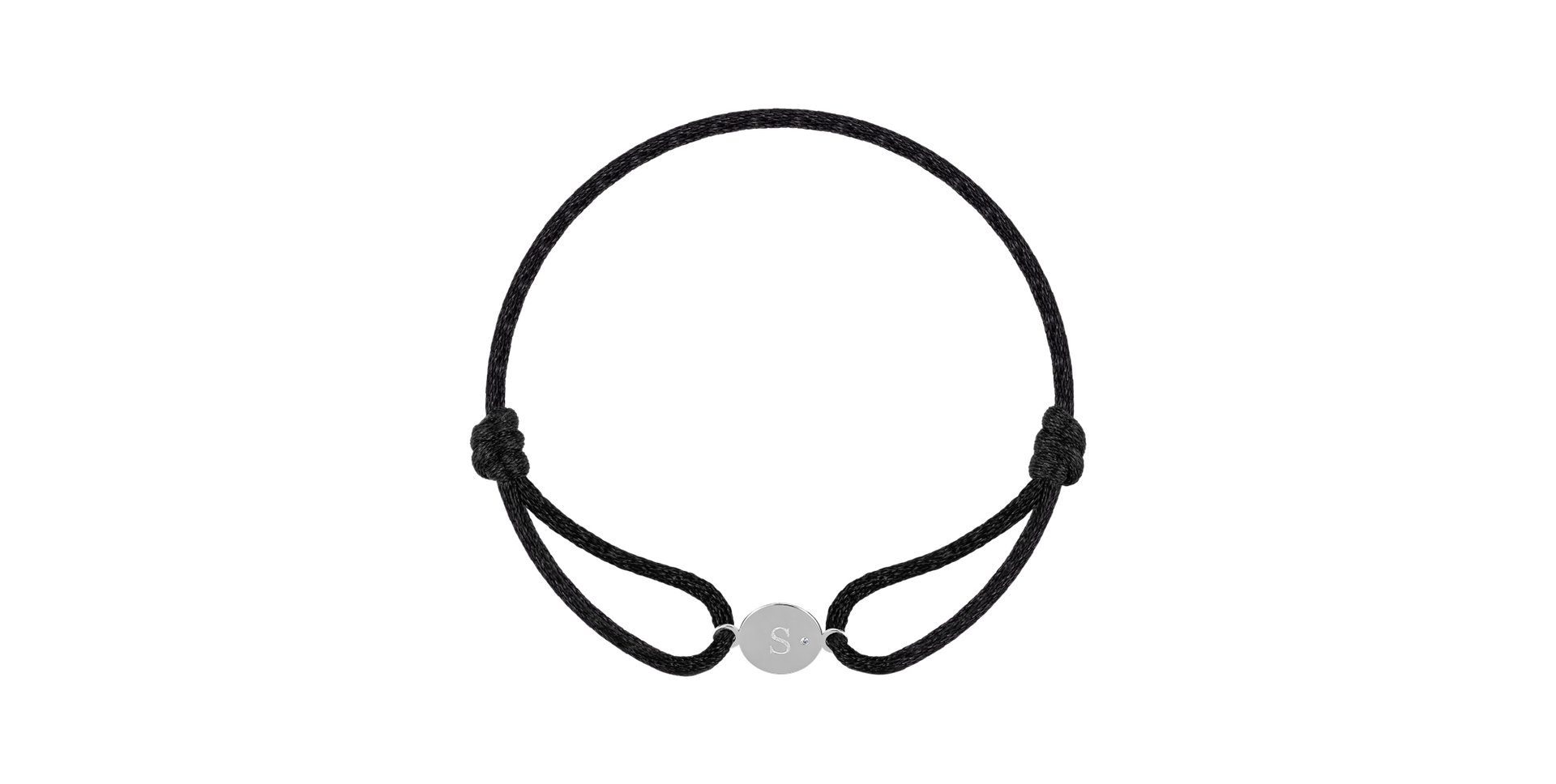 Náramek s diamantem Circle Letter S