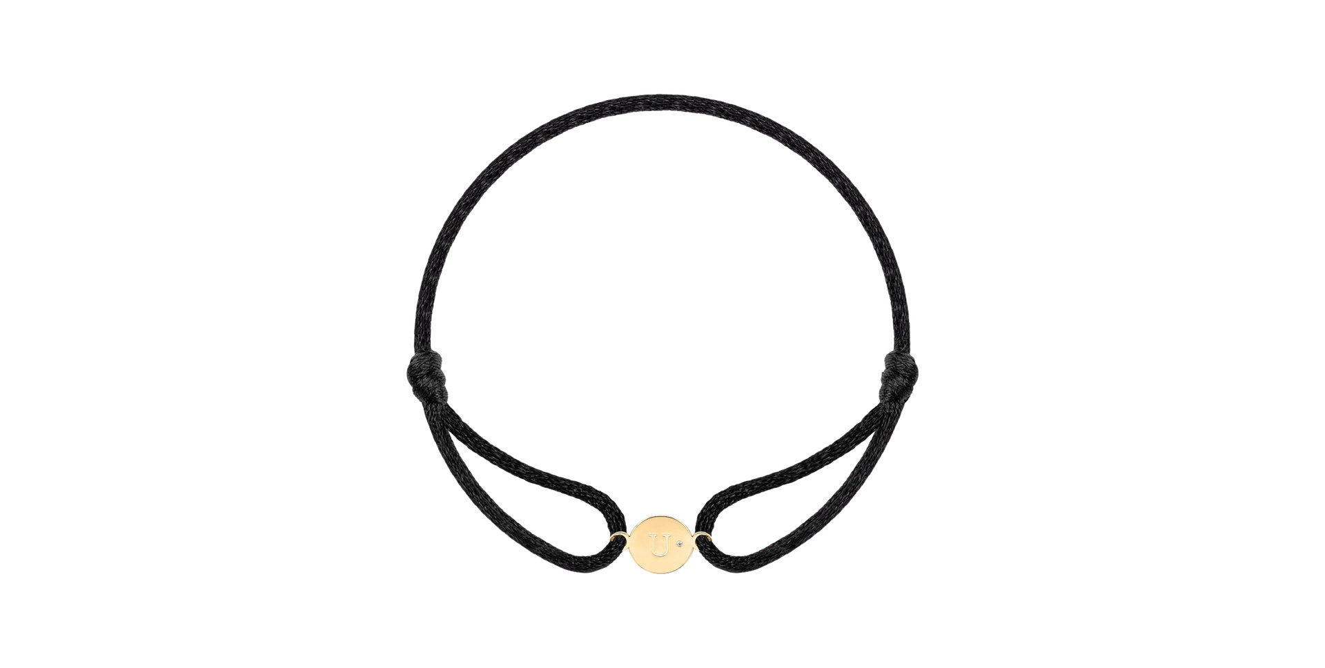 Náramek s diamantem Circle Letter U