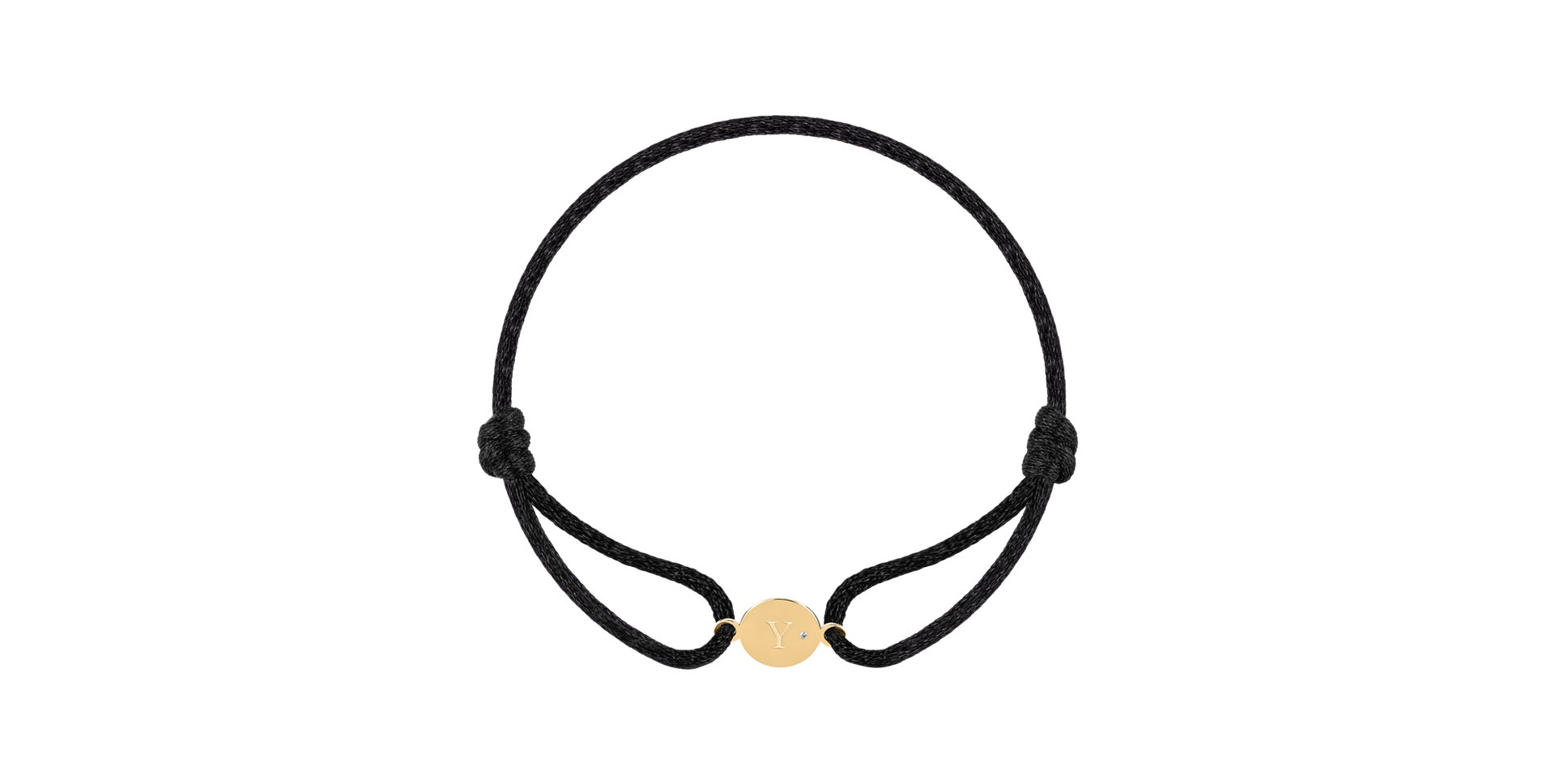 Náramek s diamantem Circle Letter Y