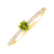 Prsten s diamanty a peridotem Gem Simplicity5