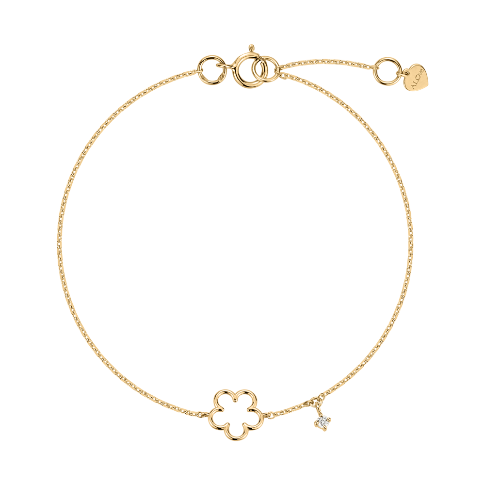 Náramek s diamantem Glossy Daisy | ALOve