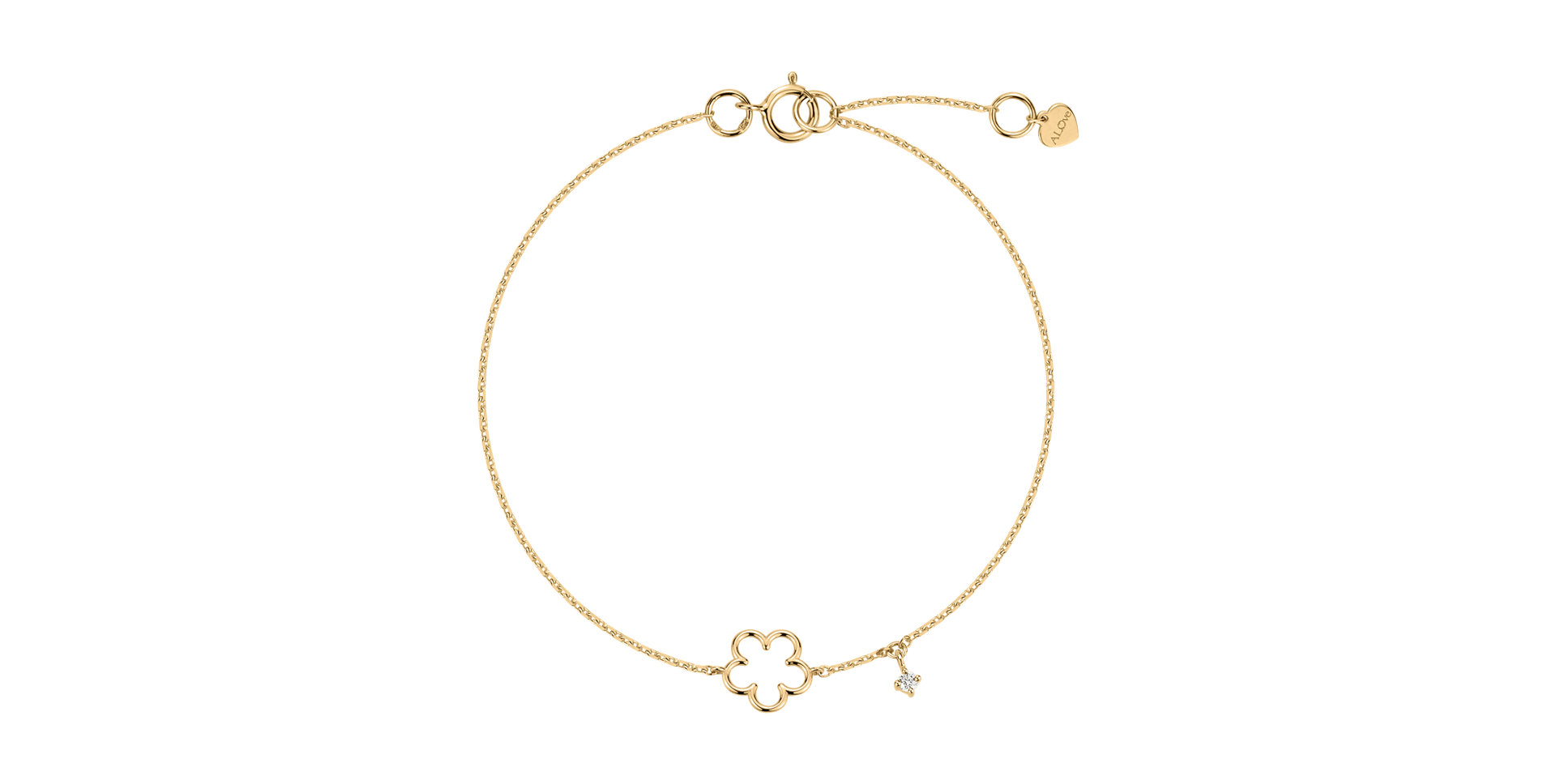 Náramek s diamantem Glossy Daisy