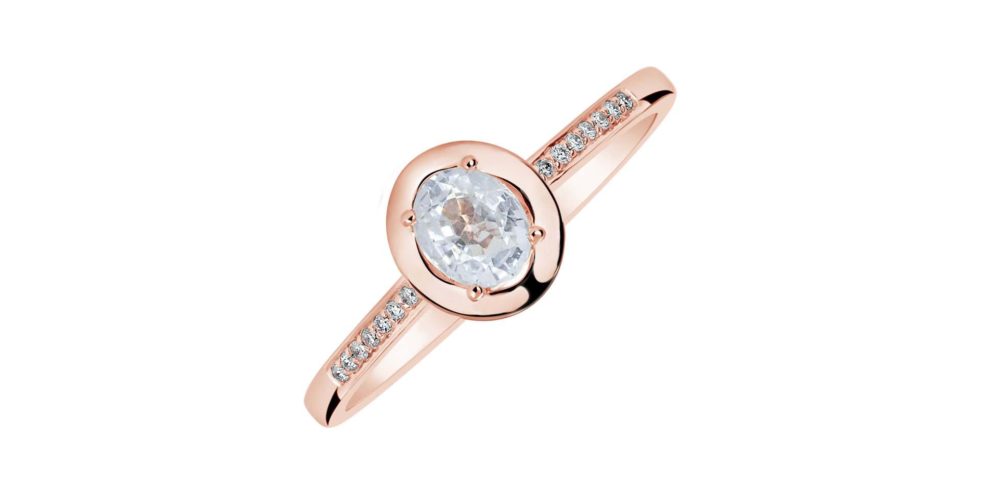 Prsten se safírem a diamanty Sapphire Princess