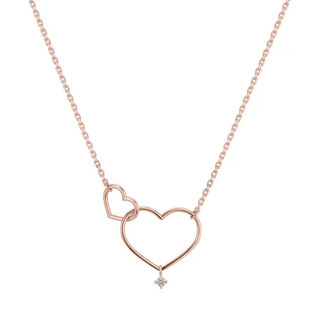 Náhrdelník s diamantem Double Love