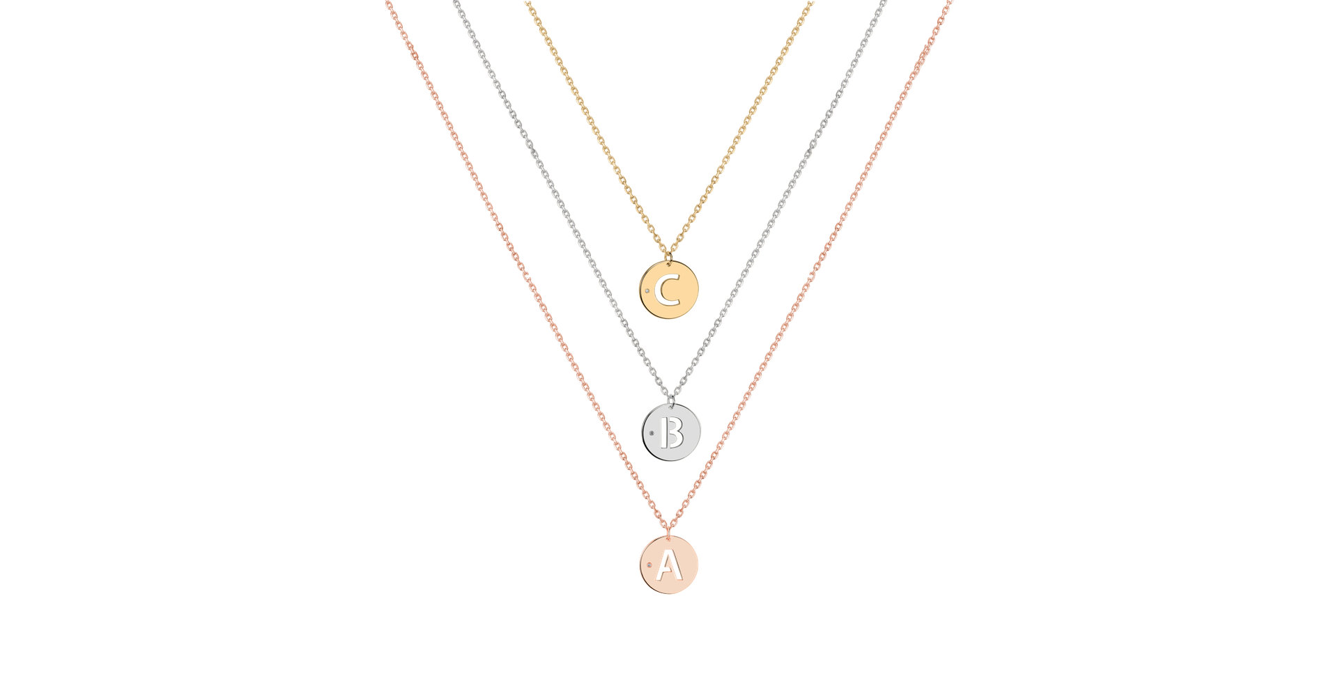 Náhrdelník s diamantem Cut Coins M