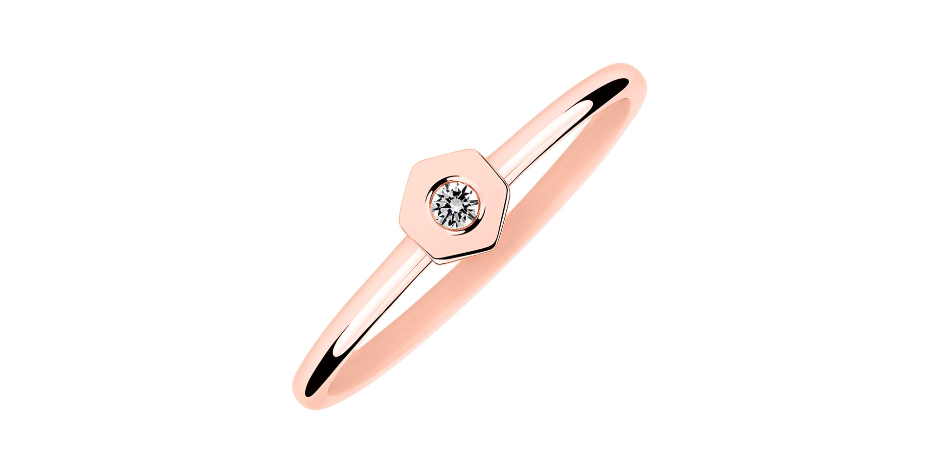 Prsten s diamantem HexaGlam