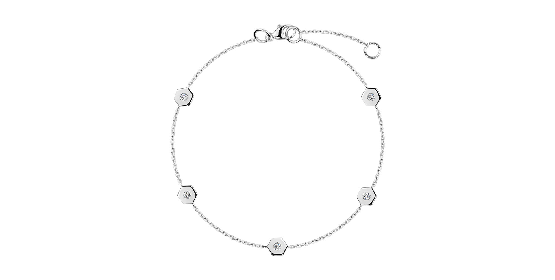 Náramek s diamanty Hexagonal Brilliance