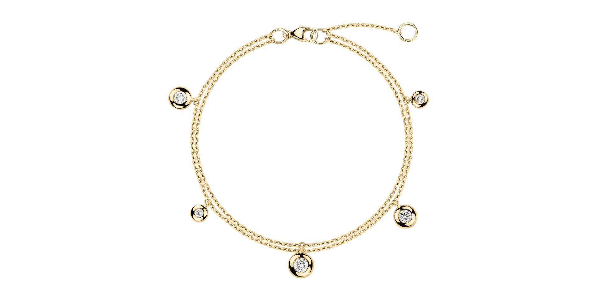 Náramek s diamanty Dots