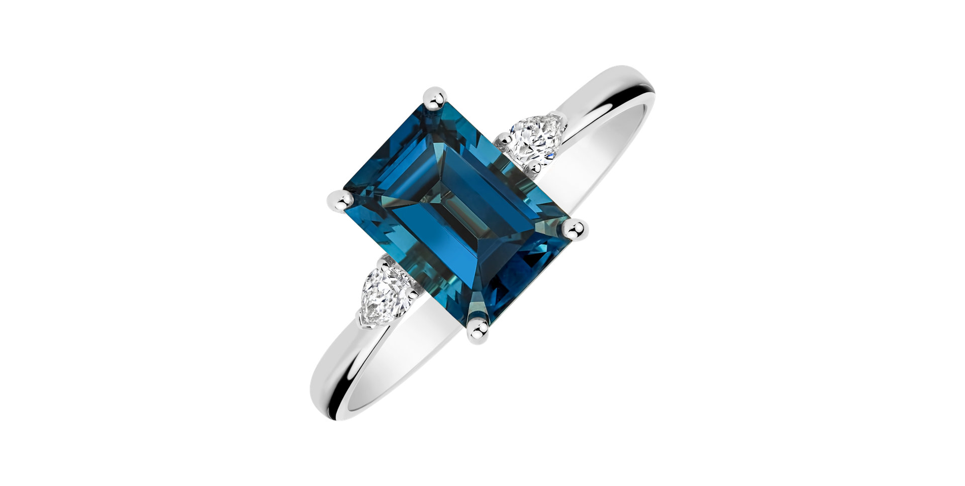 Prsten s diamanty a topazem Royal Anne