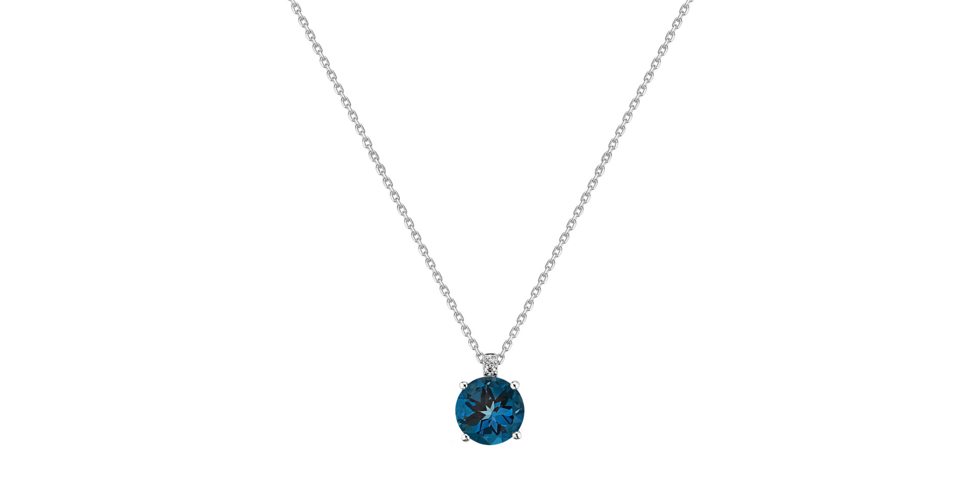 Náhrdelník s diamanty a topazem Zorabelle