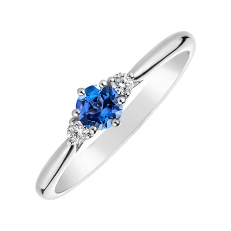 Prsten s diamanty a tanzanitem Midnight Serenity