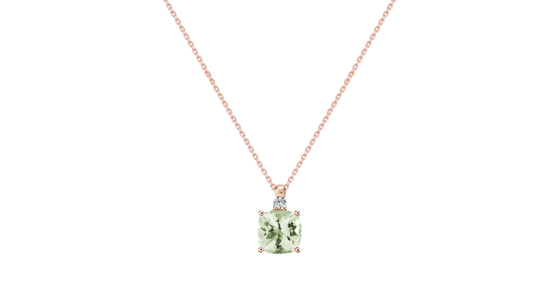 Náhrdelník s diamantem a ametystem The Countess