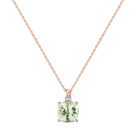 Náhrdelník s diamantem a ametystem The Countess