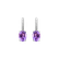 Náušnice s diamanty a ametystem Lauriene5