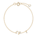 Náramek s diamantem Curly Letter V3