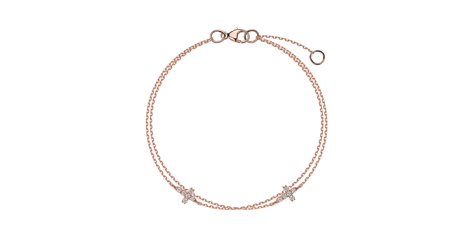 Náramek s diamanty Shimmer Cross