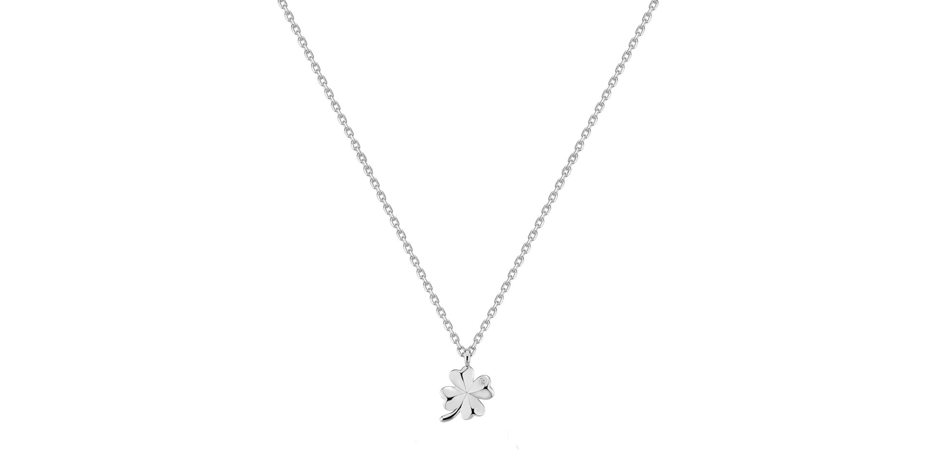 Náhrdelník s diamantem Leaf of Luck