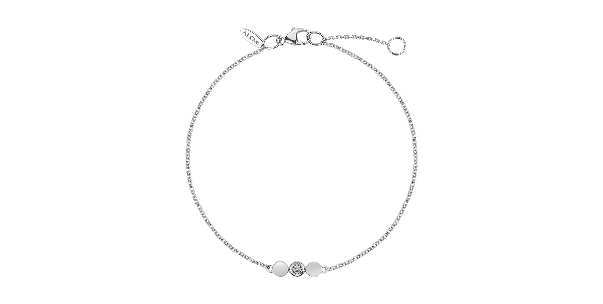 Náramek s diamantem Sparkling Circles