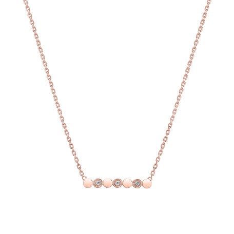 Náhrdelník s diamanty Long Glossy Dots